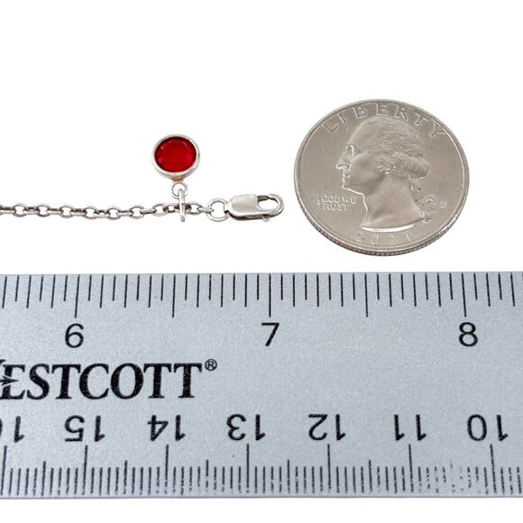 Vintage Sterling Silver 925 Tree Of Life Cut-out Crystal Bracelet 7" - Picture 2 of 6